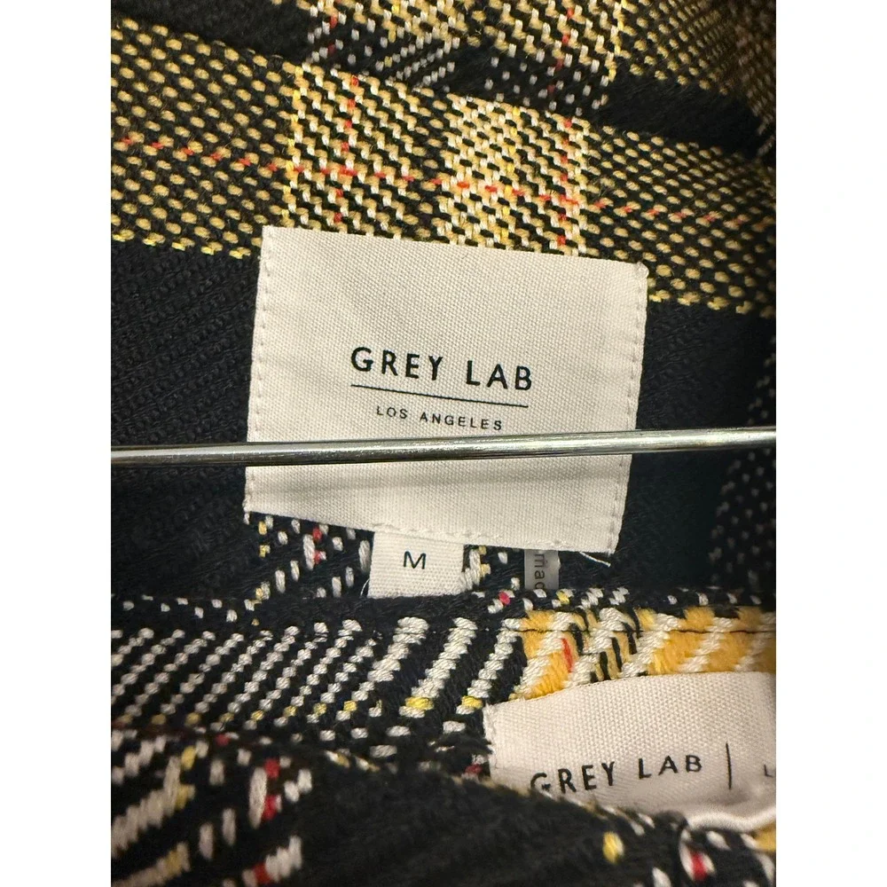 Grey Lab Plaid Blazer and Mini Skirt Set Yellow Black RS306K Womens Medium